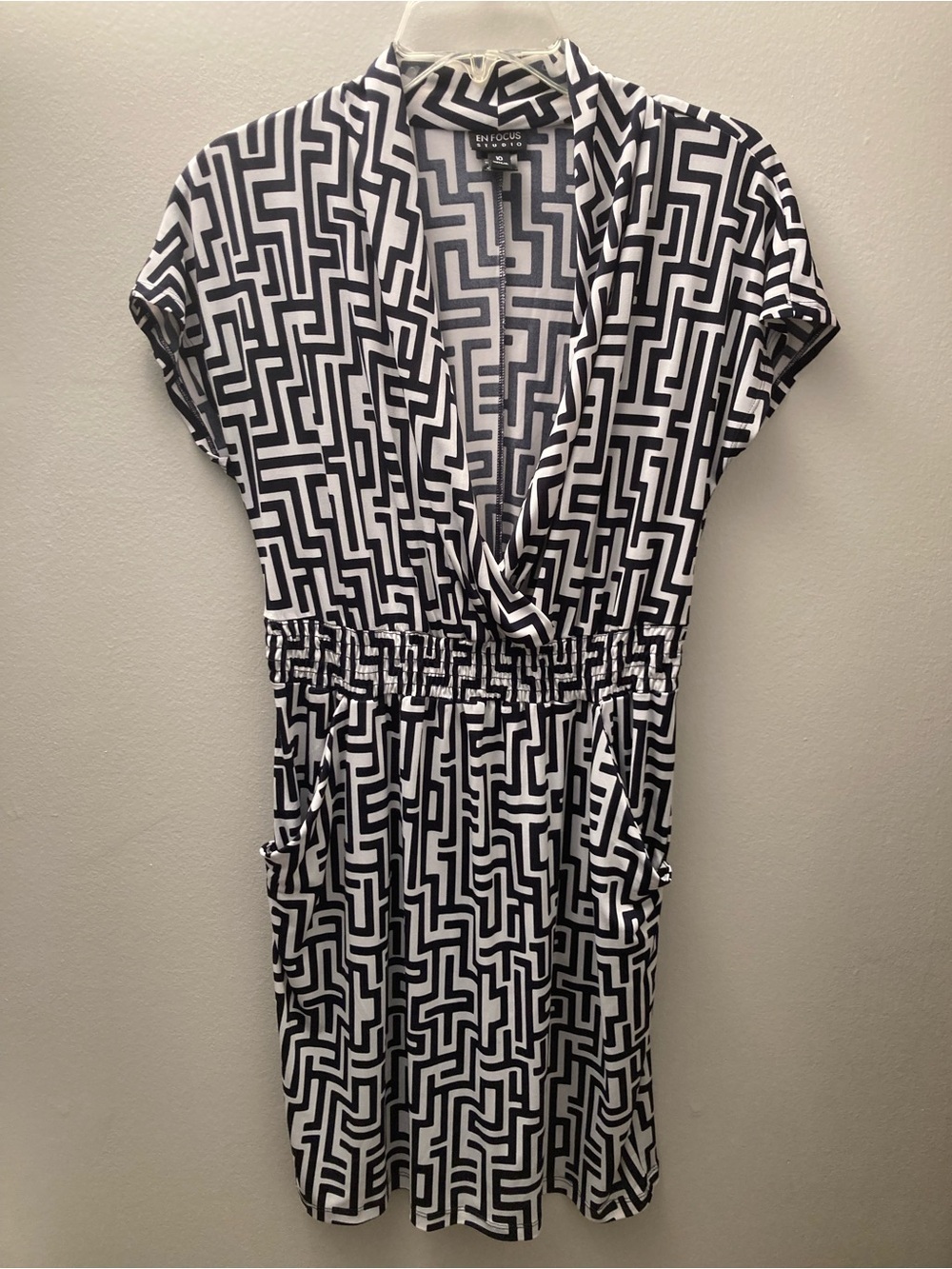 Black and White Geometric Dress